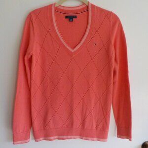 Tommy Hilfiger - Sweater V neck - Size XS - Pink - Long Sleeve (261)